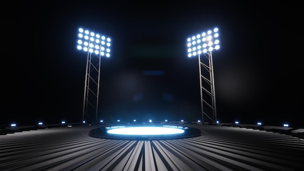 Foto fondo deportivo con luces brillantes
