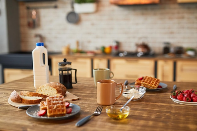 Fondo de desayuno acogedor