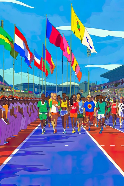 Fondo del desfile de apertura de los Juegos Olímpicos de París 2024