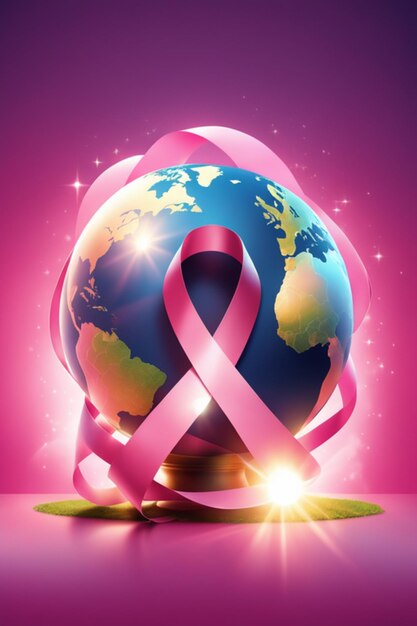 fondo del día del cáncer de cinta rosa