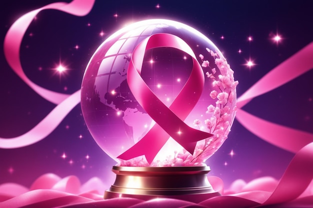 fondo del día del cáncer de cinta rosa