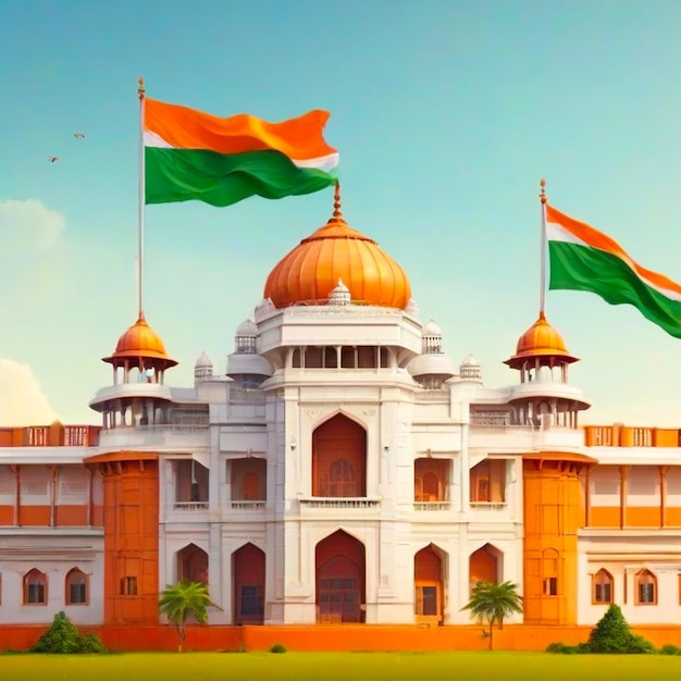 Foto fondo del día de la independencia de la india generado por ai