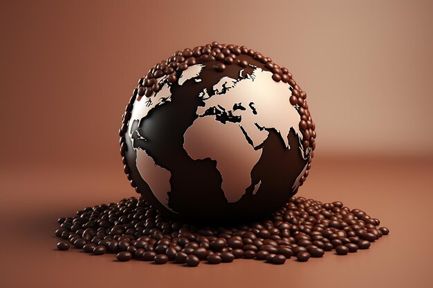 Foto fondo del día internacional del café creado con tecnología generativa ai.