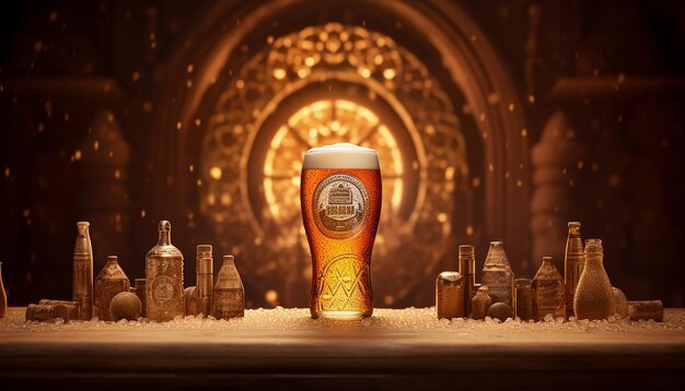 Foto fondo del día internacional de la cerveza fotografía comercial tema del oktoberfest