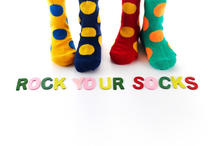 Foto fondo del día mundial del síndrome de down rock you calcetines día