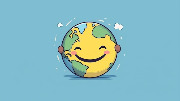 Fondo del día mundial de la sonrisa en estilo de diseño plano