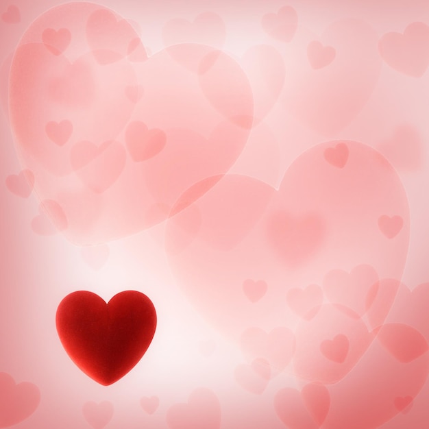 Fondo del día de san valentín con corazón rojo