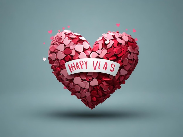 Fondo del día de San Valentín con corazones en el fondo azul Ilustración vectorial