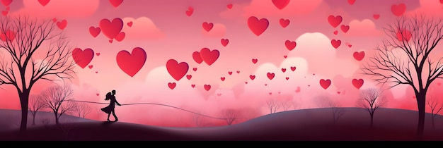 Fondo del día de San Valentín con corazones