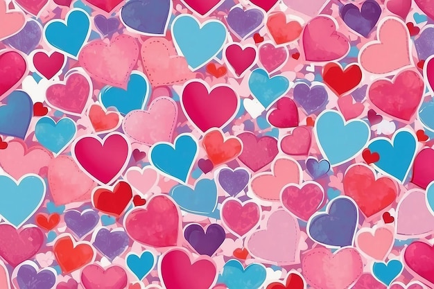Fondo del día de San Valentín con corazones