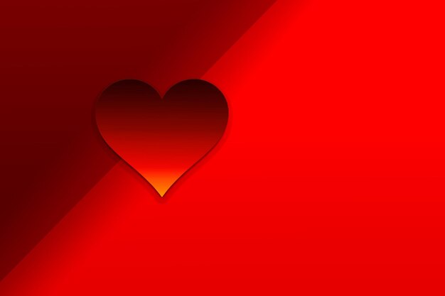 Fondo del día de San Valentín con forma de corazón rojo como concepto de amor