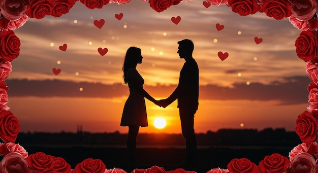 El fondo del día de San Valentín