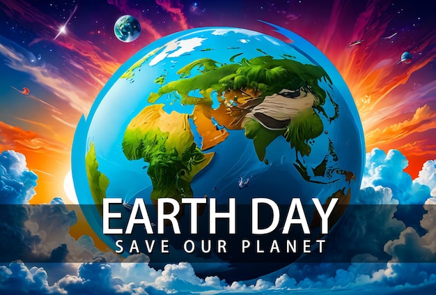 el fondo del día de la tierra salvar nuestro planeta