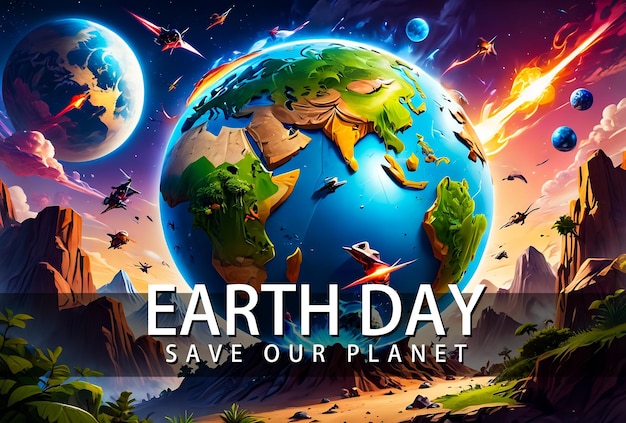 el fondo del día de la tierra salvar nuestro planeta