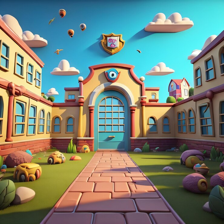 fondo de dibujos animados 3d para animación