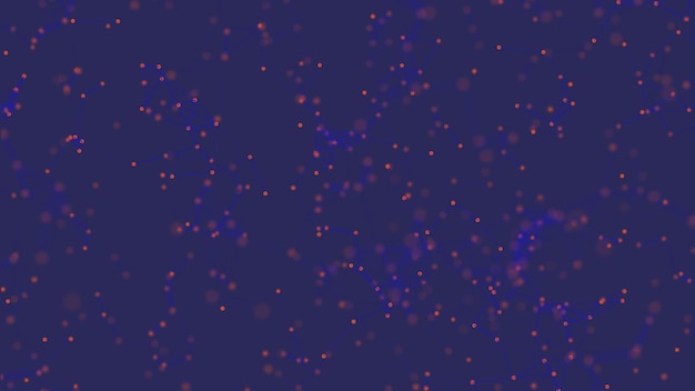 Foto fondo digital abstracto con fondo geométrico de partículas cibernéticas con células triangulares