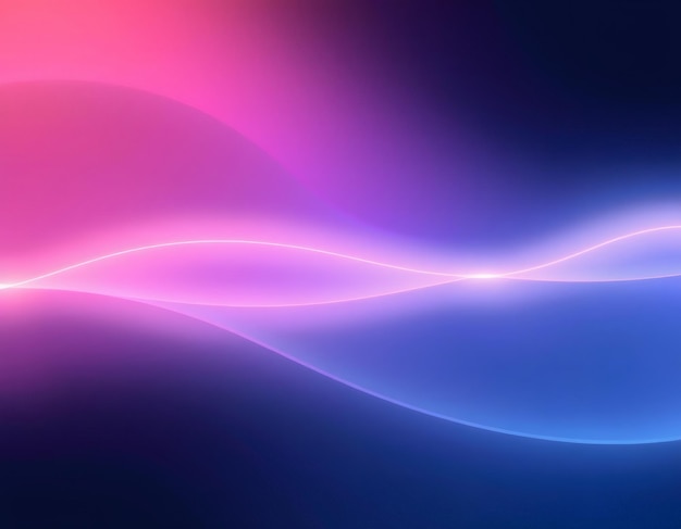 Fondo digital abstracto con gradiente rosa púrpura y azul y brillo de neón