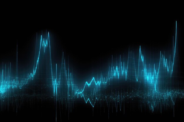 Fondo digital abstracto con gráfico investigación digital en negro concepto de computación analítica Big Data para ciencia y tecnología empresarial