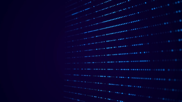 Fondo digital abstracto Matriz de código de datos grandes Representación 3d