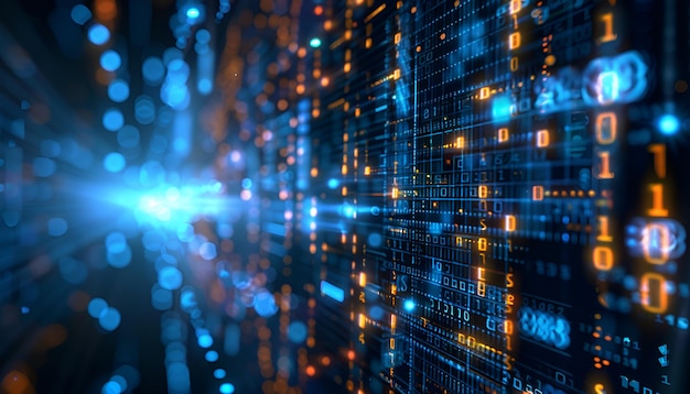 El fondo digital es perfecto para los procesos tecnológicos, las redes neuronales, la inteligencia artificial.