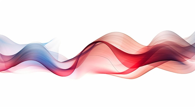 Fondo digital que presenta un fondo blanco con una ola de luz roja vibrante