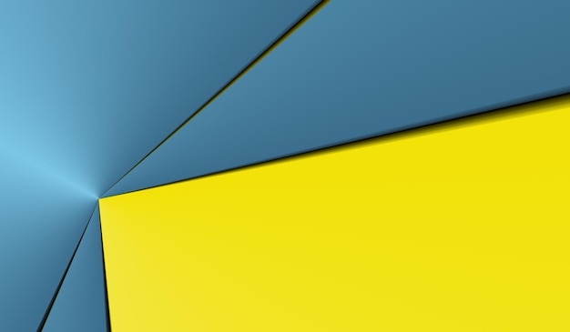 Fondo dinámico de tarjeta moderna azul amarillo