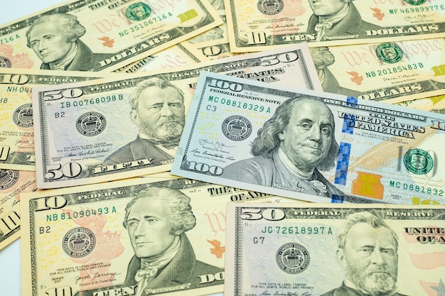 Fondo de dinero de dólar americano para negocios