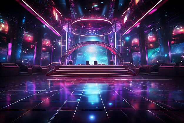 Fondo de discoteca Fondo de pista de baile Taburete de bar Disco Ba Content Creator Stream