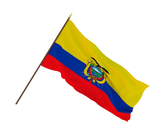 Fondo para diseñadores ilustradores Día de la Independencia Nacional Banderas de Ecuador