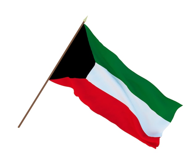 Fondo para diseñadores ilustradores Día de la Independencia Nacional Banderas de Kuwait