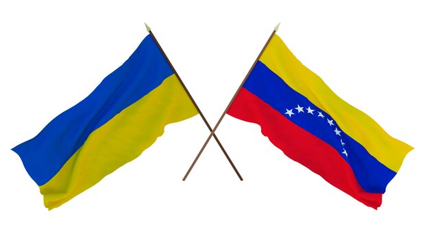 Fondo para diseñadores ilustradores Día de la Independencia Nacional Banderas de Ucrania y Venezuela