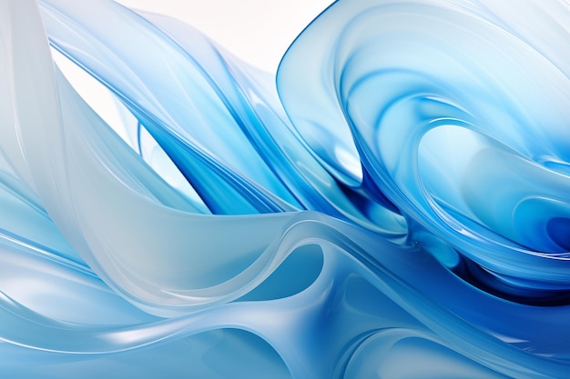 Fondo de diseño abstracto azul de círculos de onda Ai generativa