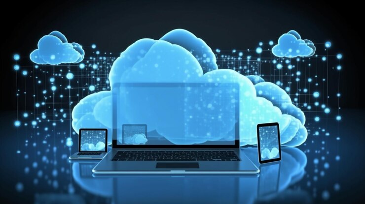 Foto fondo de diseño de concepto de computación en la nube