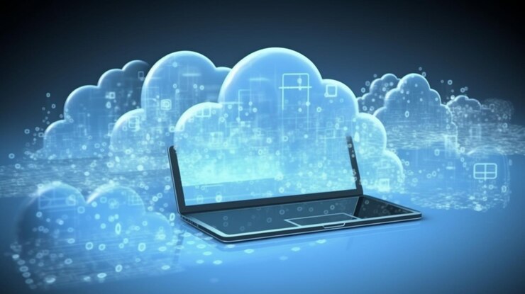 Foto fondo de diseño de concepto de computación en la nube