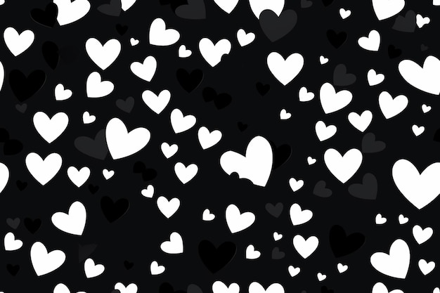 Un fondo de diseño de corazón en blanco y negro