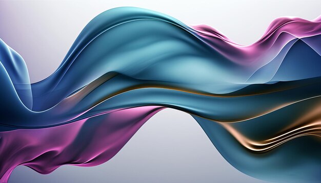 Fondo De Diseño Creativo De Color Degradado De Tendencia De Ondas Abstractas