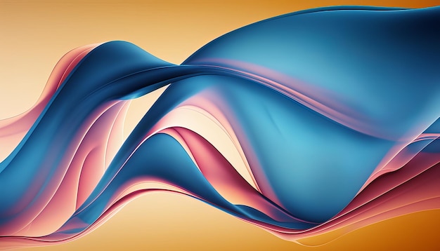 Fondo De Diseño Creativo De Color Degradado De Tendencia De Ondas Abstractas