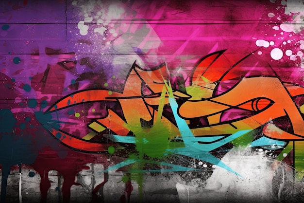 Foto fondo de diseño estilo graffiti en colores brillantes