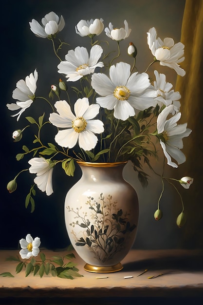 fondo de diseño floral, flores blancas