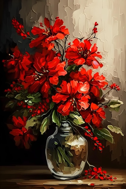 fondo de diseño floral, flores rojas