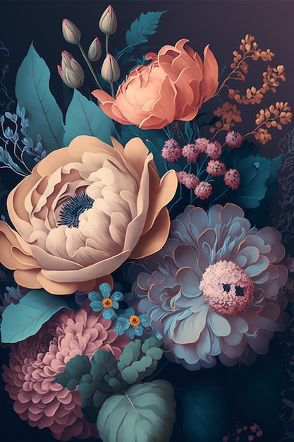 Fondo de diseño floral