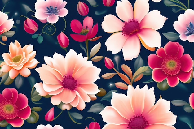 Fondo de diseño floral