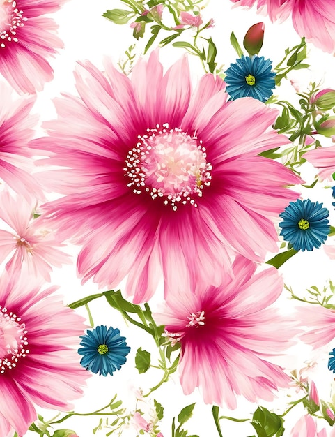 Fondo de diseño de flores de acuarela rosa pintado