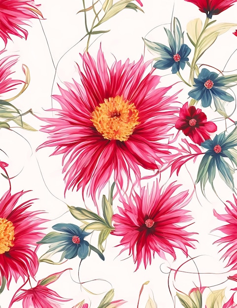 Fondo de diseño de flores de acuarela rosa pintado