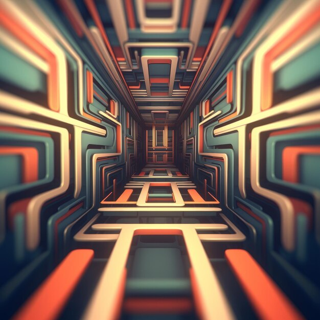 Foto fondo de diseño fractal futurista retro