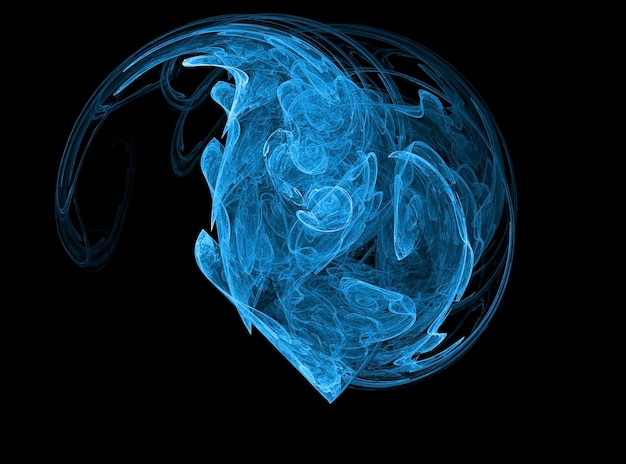 fondo de diseño hecho con formas fractales en color azul eléctrico, diseño moderno y futurista para publicidad