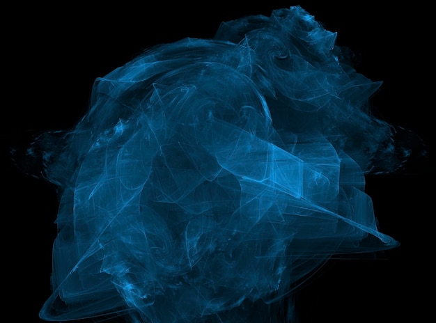 fondo de diseño hecho con formas fractales en color azul eléctrico, diseño moderno y futurista para publicidad