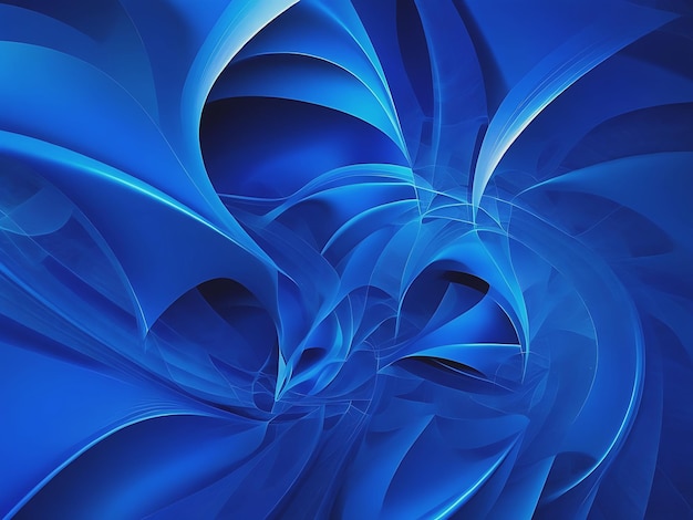 Fondo de diseño hecho con formas fractales en color azul eléctrico, diseño moderno y futurista para