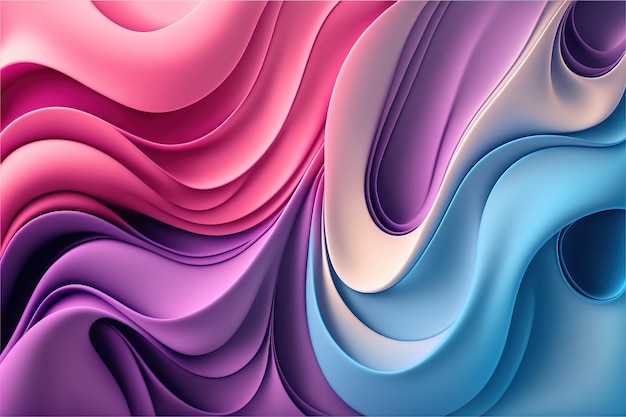 Fondo de diseño de ondas abstractas contemporáneas con color pastel