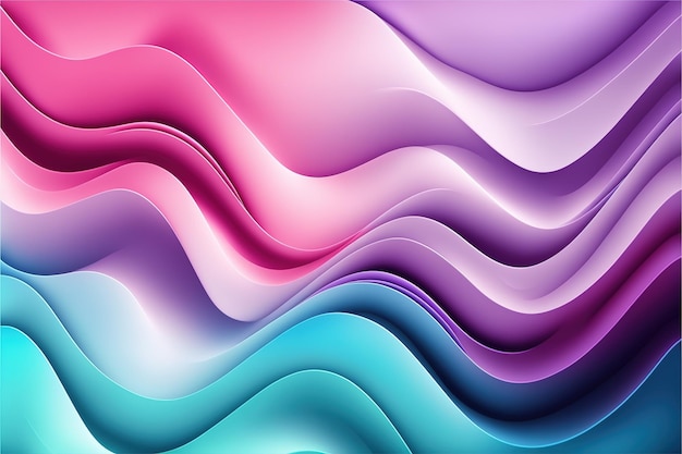 Fondo de diseño de ondas abstractas contemporáneas con color pastel